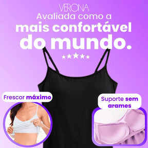 Camiseta  Comfort™ - Sutiã Embutido e Tecido Respirável - (PAGUE 2 e LEVE 5)